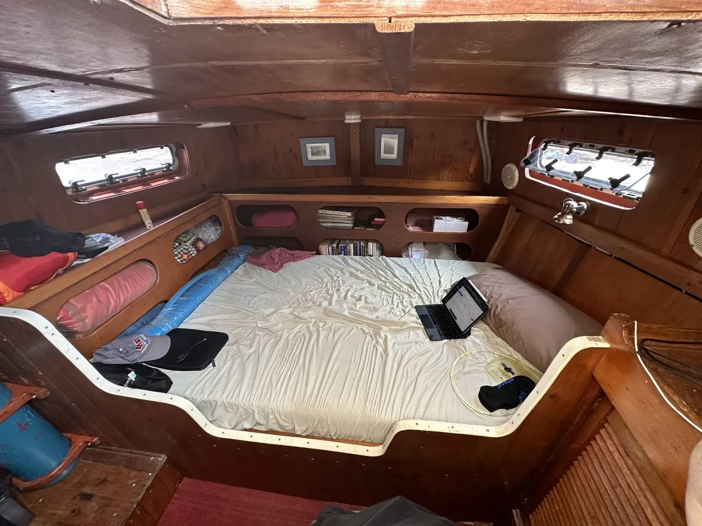 The bedroom – not bad coming from a tent — Australia.