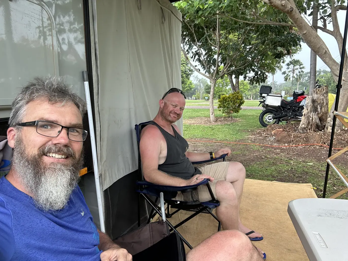 A companion, the camping neighbour for much of last week — Australia.