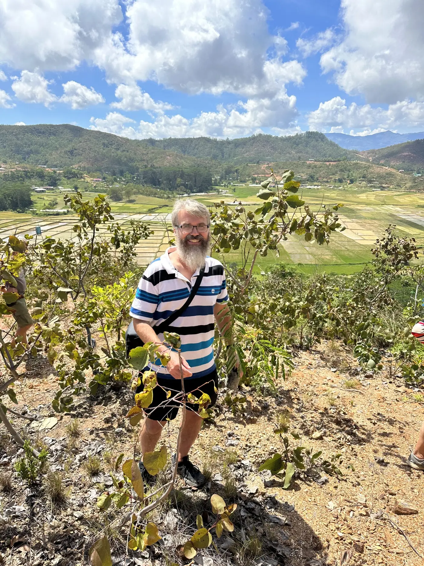 About to plant the tree — Timor-Leste.