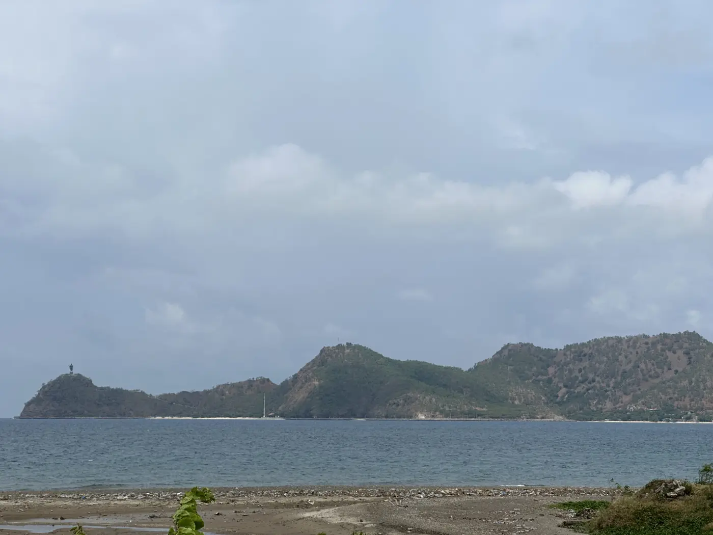 On the microlet to Christo Rei (tiny spec on left) — Timor-Leste.