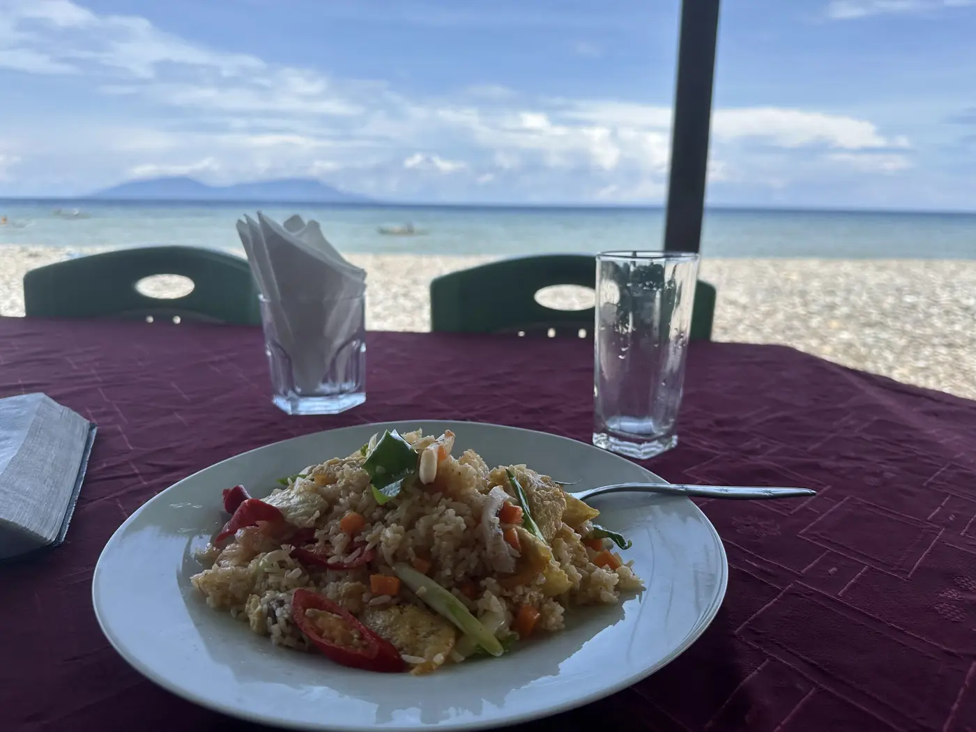 Hard to beat the lunch location — Timor-Leste.